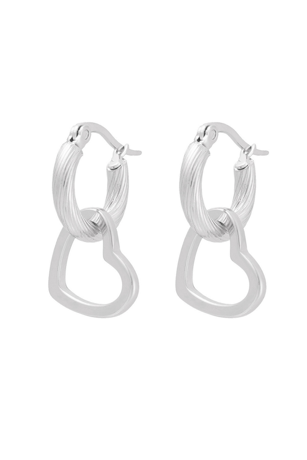 Boucles D'oreilles Torsadées Avec Coeur