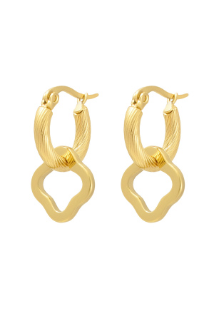 Boucles D'oreilles Torsadées Avec Trèfle h5 