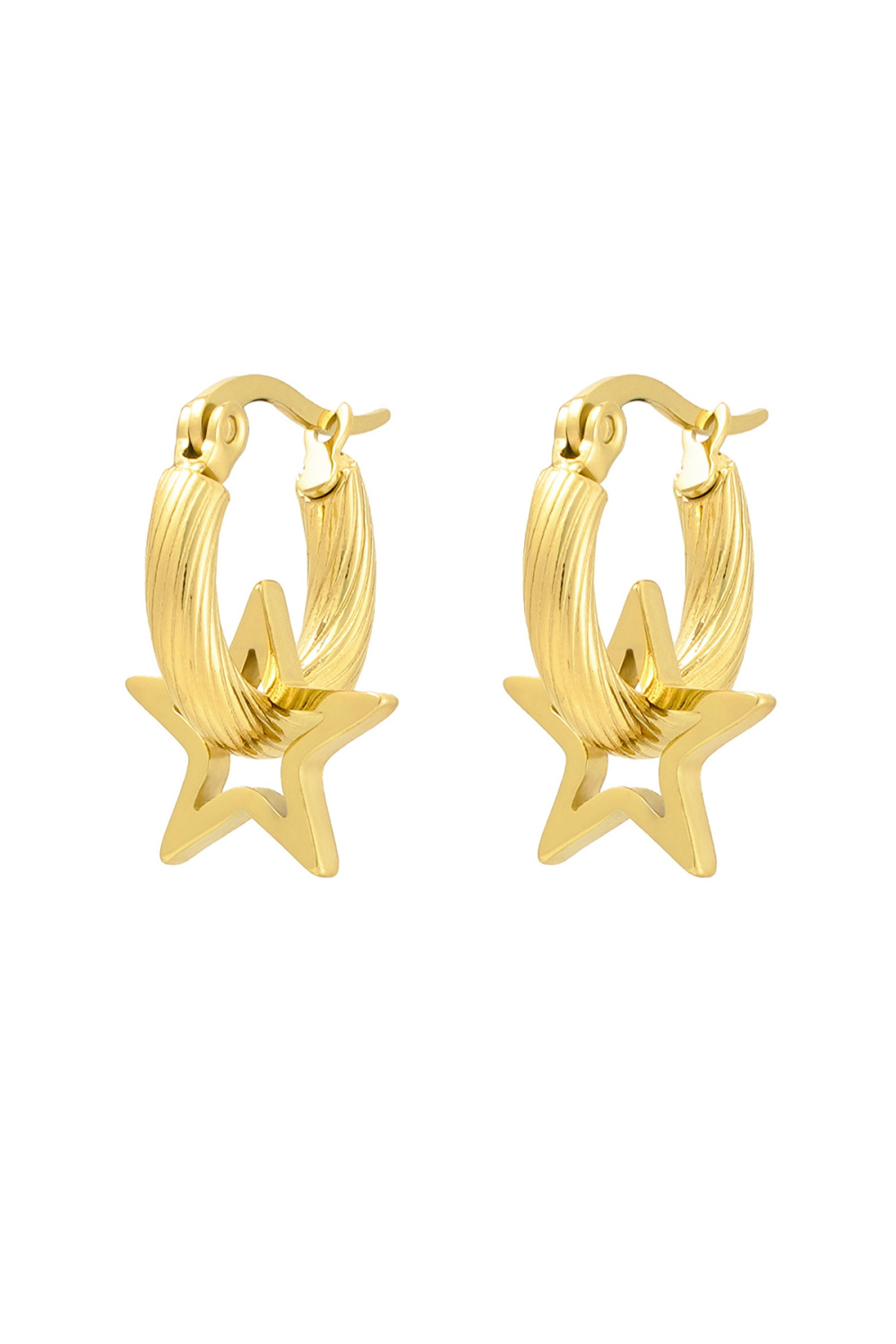 Boucles D'oreilles Torsadées Avec Étoile