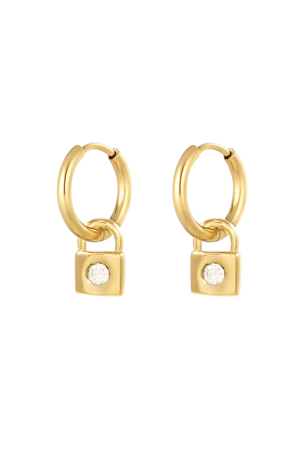 Boucles D'oreilles Cadenas Avec Pierres 