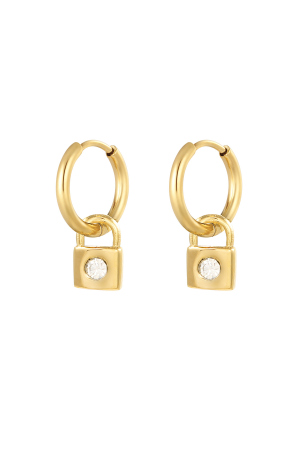 Boucles D'oreilles Cadenas Avec Pierres h5 