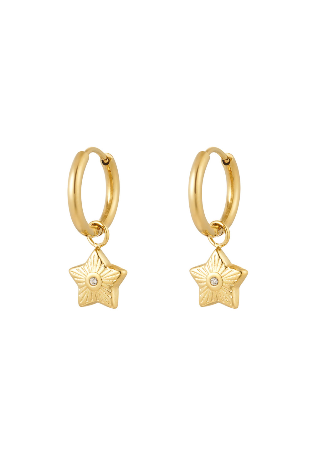 Boucles D'oreilles Charms Étoile Avec Pierre 