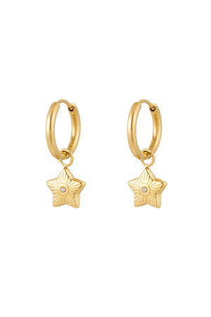 Boucles D'oreilles Charms Étoile Avec Pierre h5 