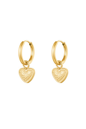 Boucles D'oreilles Coeur Avec Imprimé h5 