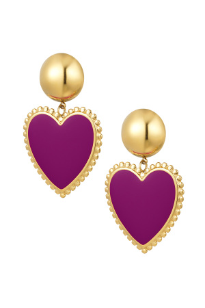 Boucles D'oreilles Pois Avec Coeur h5 