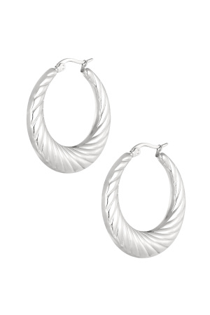 Boucles D'oreilles Ovales Avec Imprimé h5 