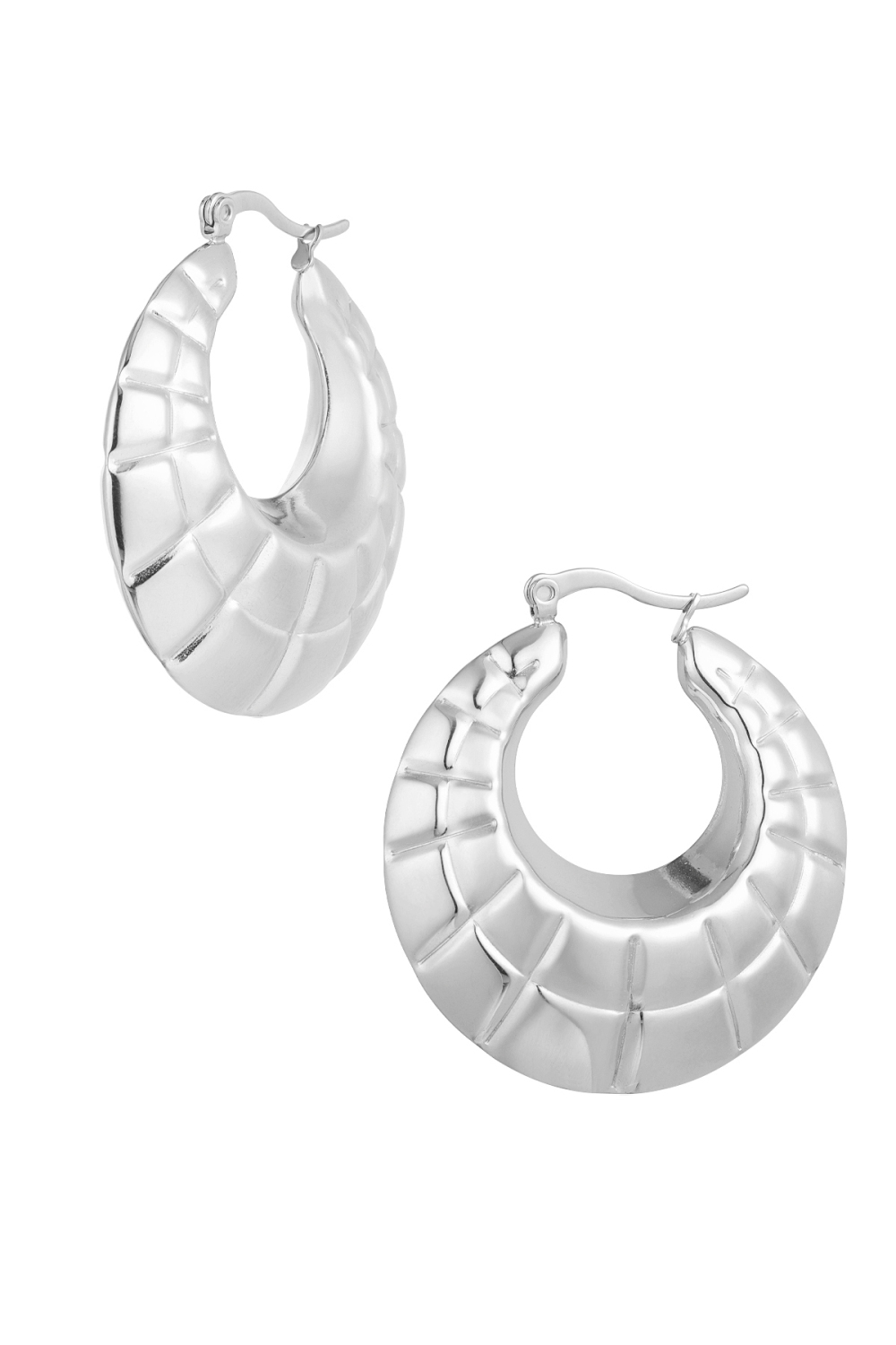 Boucles D'oreilles Créoles Découpées 