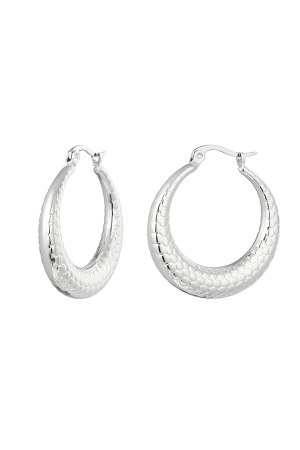 Boucles D'oreilles Rondes Avec Imprimé h5