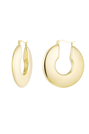 Boucles D'oreilles Méga Cercle - Doré h5 