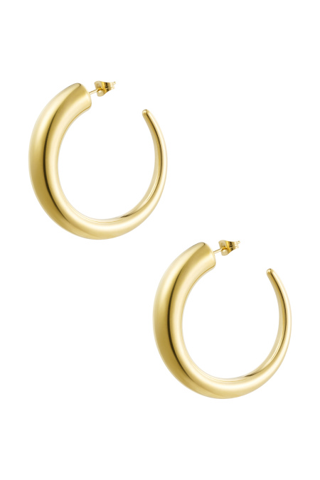 Boucles d'oreilles rondes mates - dorées