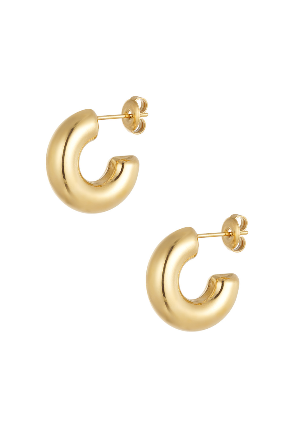 Boucles D'oreilles Esthétique Basique Demi Petite Lune 