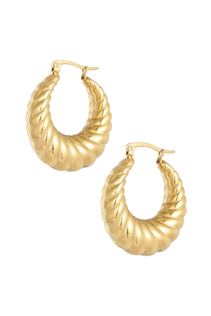 Boucles D'oreilles Élégantes Avec Une Touche D'originalité - Doré h5 