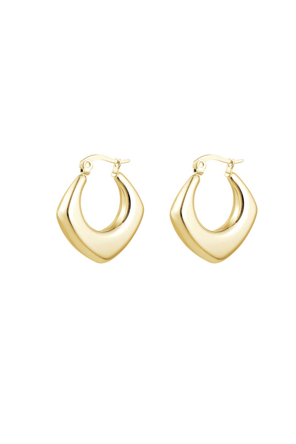 Petites Boucles D'oreilles Créoles Simples - Dorées