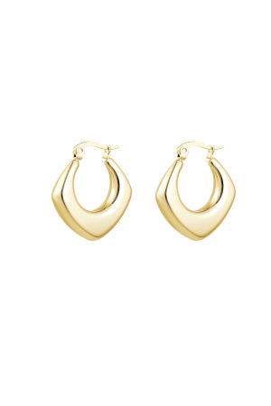 Petites Boucles D'oreilles Créoles Simples - Dorées h5