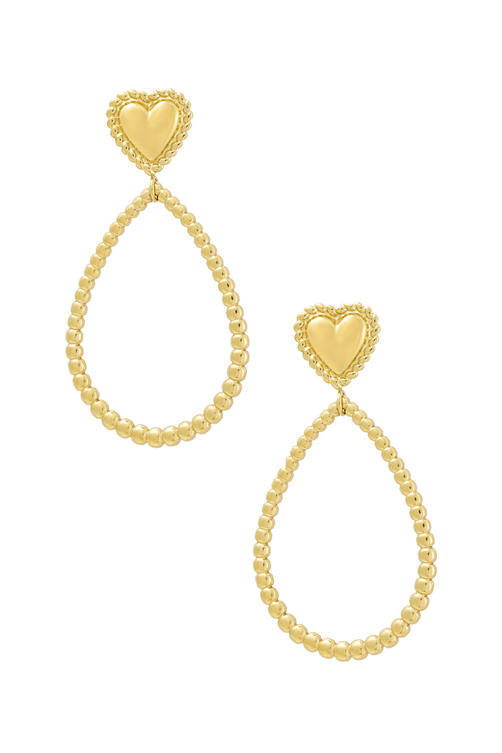 Boucles D'oreilles Goutte Avec Coeur