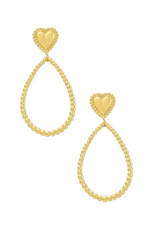 Boucles D'oreilles Goutte Avec Coeur h5