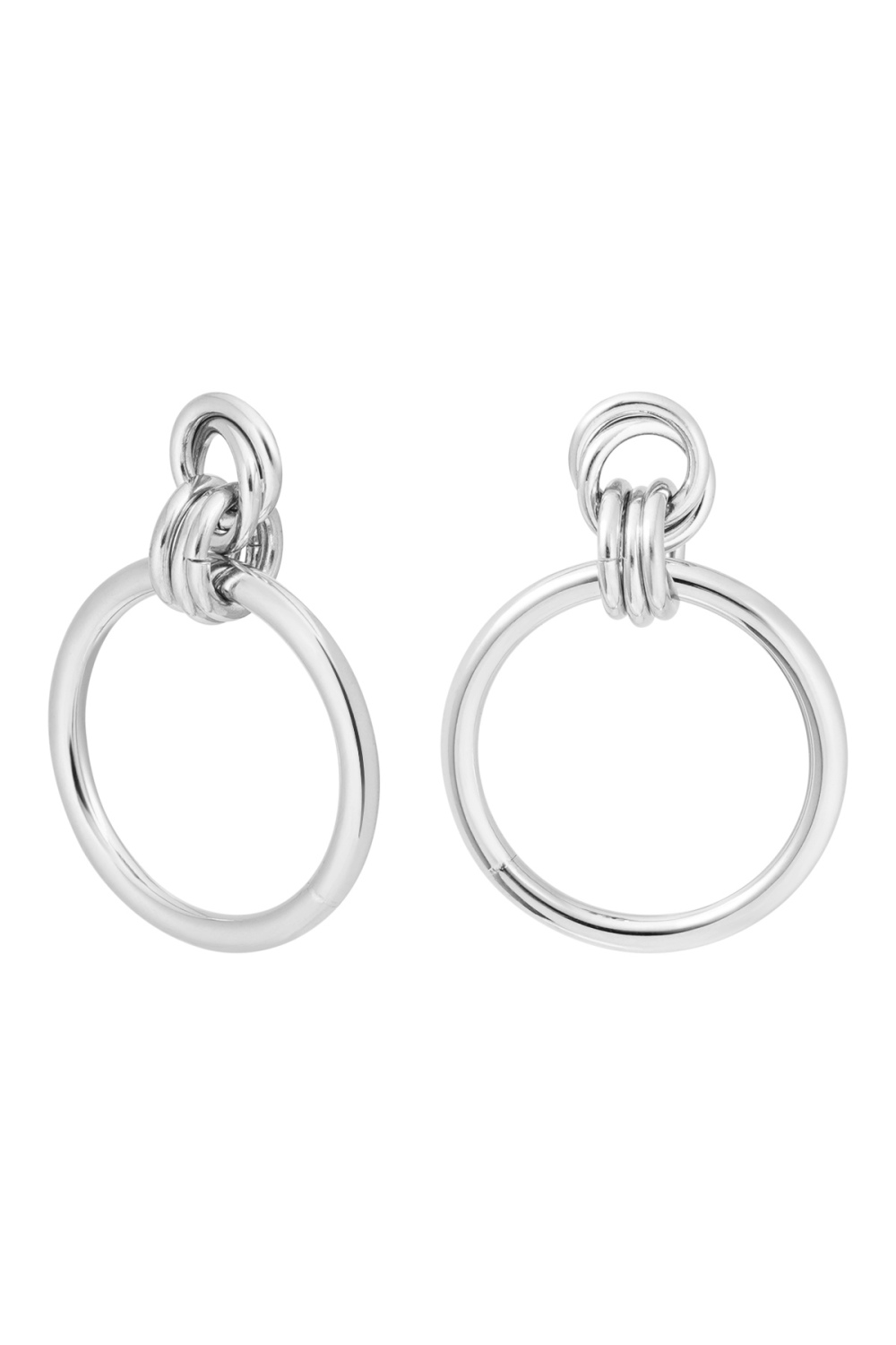 Boucles D'oreilles Cercles Connectés Uni 