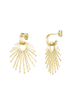 Boucles D'oreilles Rayons De Soleil - Doré h5 