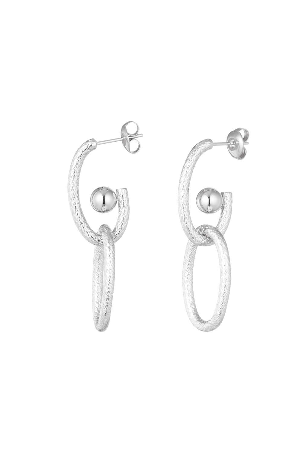 Boucles D'oreilles Maillons Esthétiques - Doré
