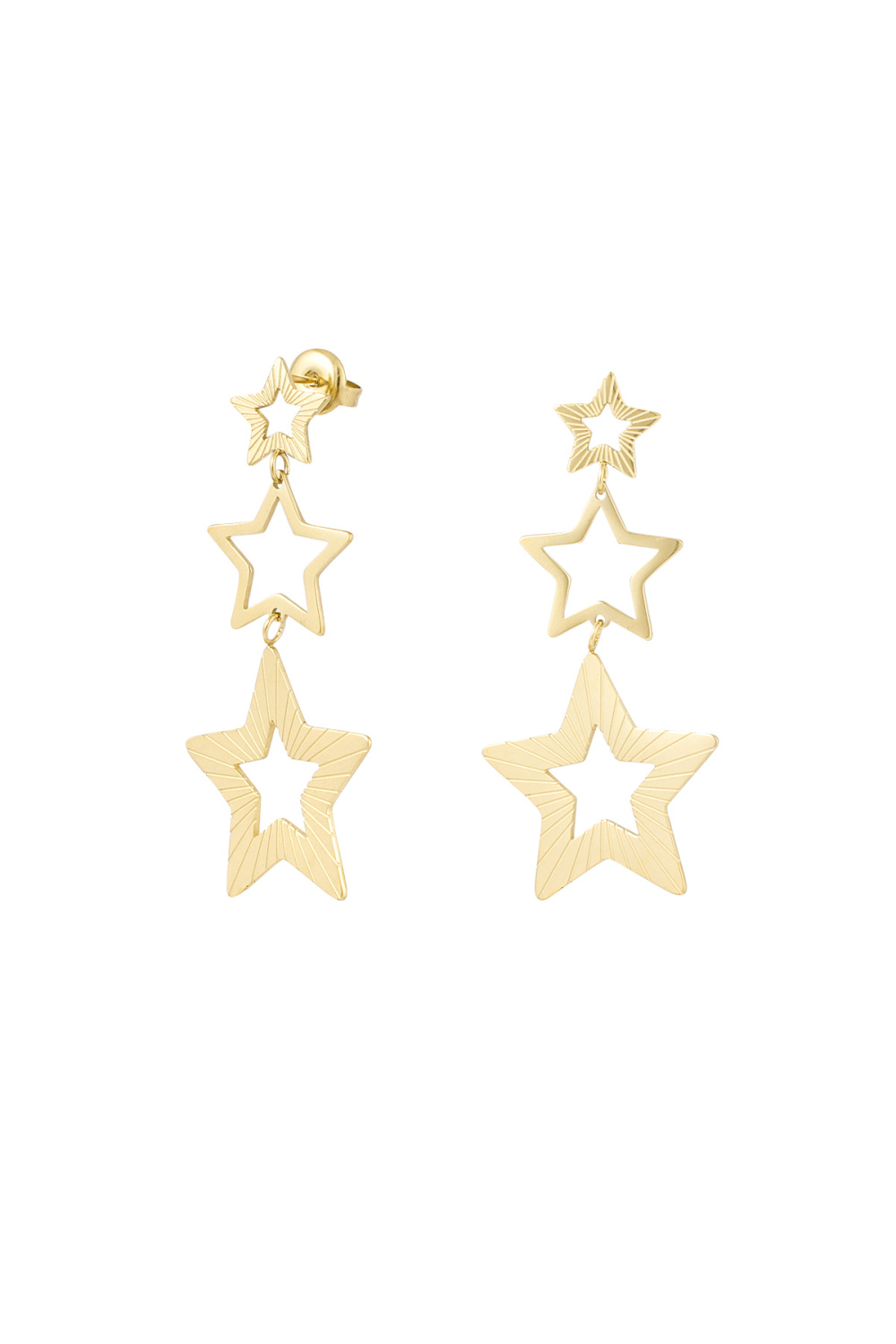 Boucles D'oreilles Ciel Étoilé - Doré 