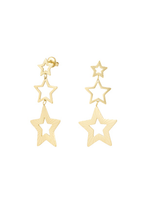 Boucles D'oreilles Ciel Étoilé - Doré h5 
