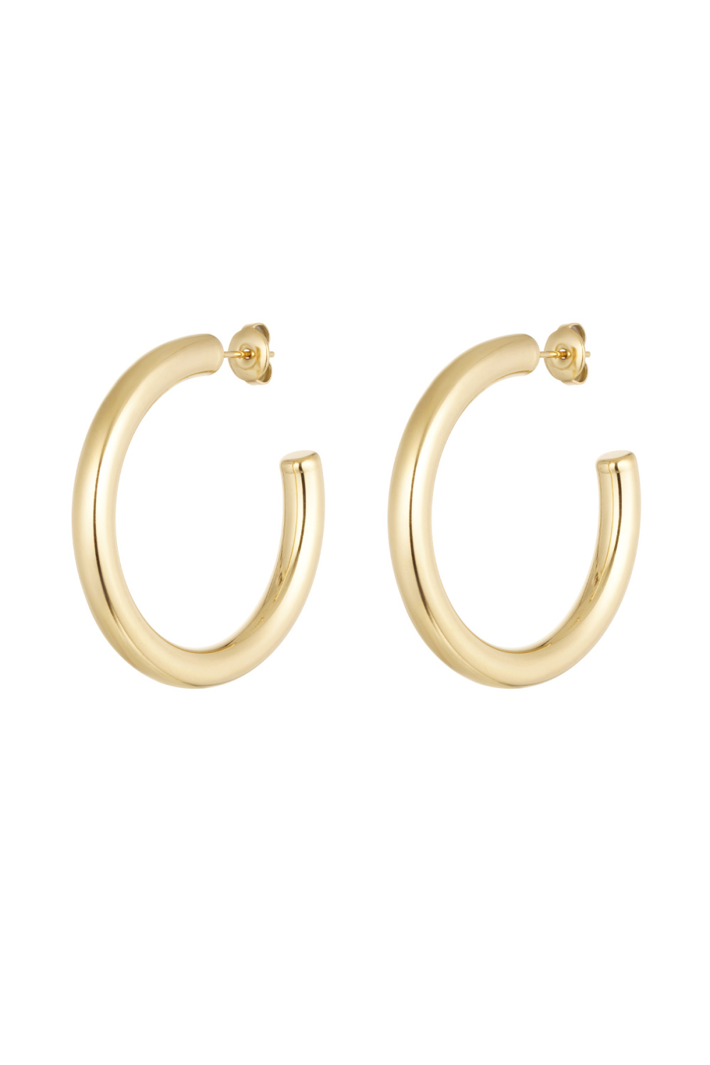 Boucles D'oreilles Basic Medium - Doré 