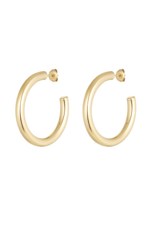 Boucles D'oreilles Basic Medium - Doré h5 