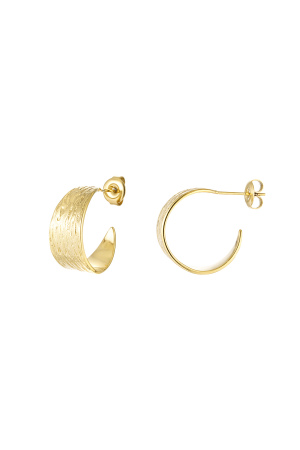 Petites Boucles D'oreilles Avec Imprimé - Doré h5 