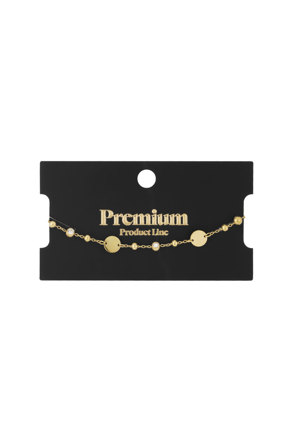 Bracelet De Fête Rond Avec Pierres - Doré Image2