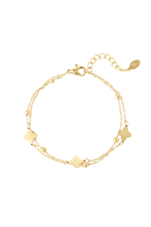Bracelet Double Trèfle/Boules h5 