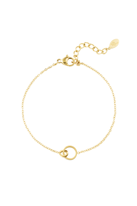 Bracelet charm connecté - doré