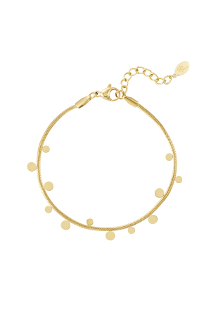 Bracelet Cercle Fête - Doré h5 