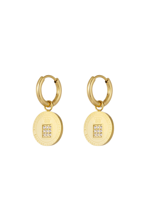 Boucles D'oreilles Pierres Pièces Rondes h5 
