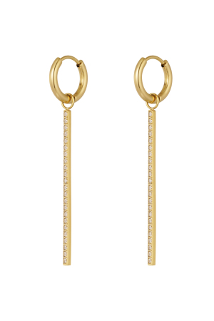 Boucles D'oreilles Rangées De Zircons h5 