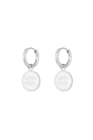 Boucles D'oreilles Rondes Minimalistes Avec Oeil h5 