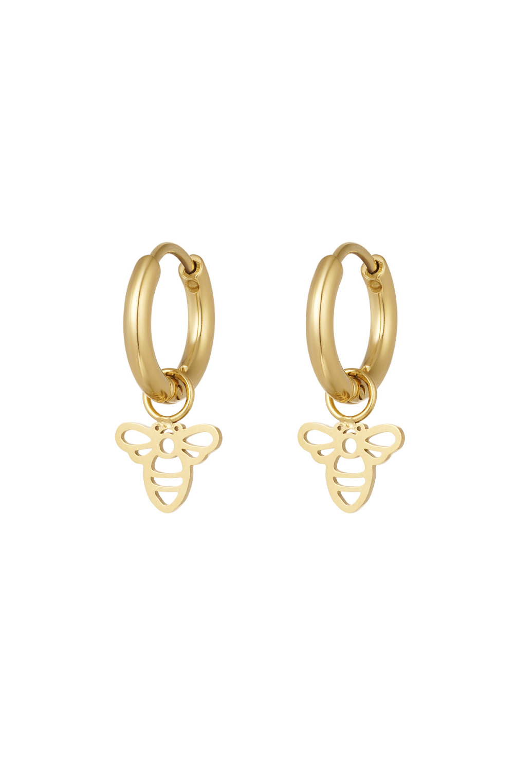 Boucles D'oreilles Abeille Minimalistes - Dorées 