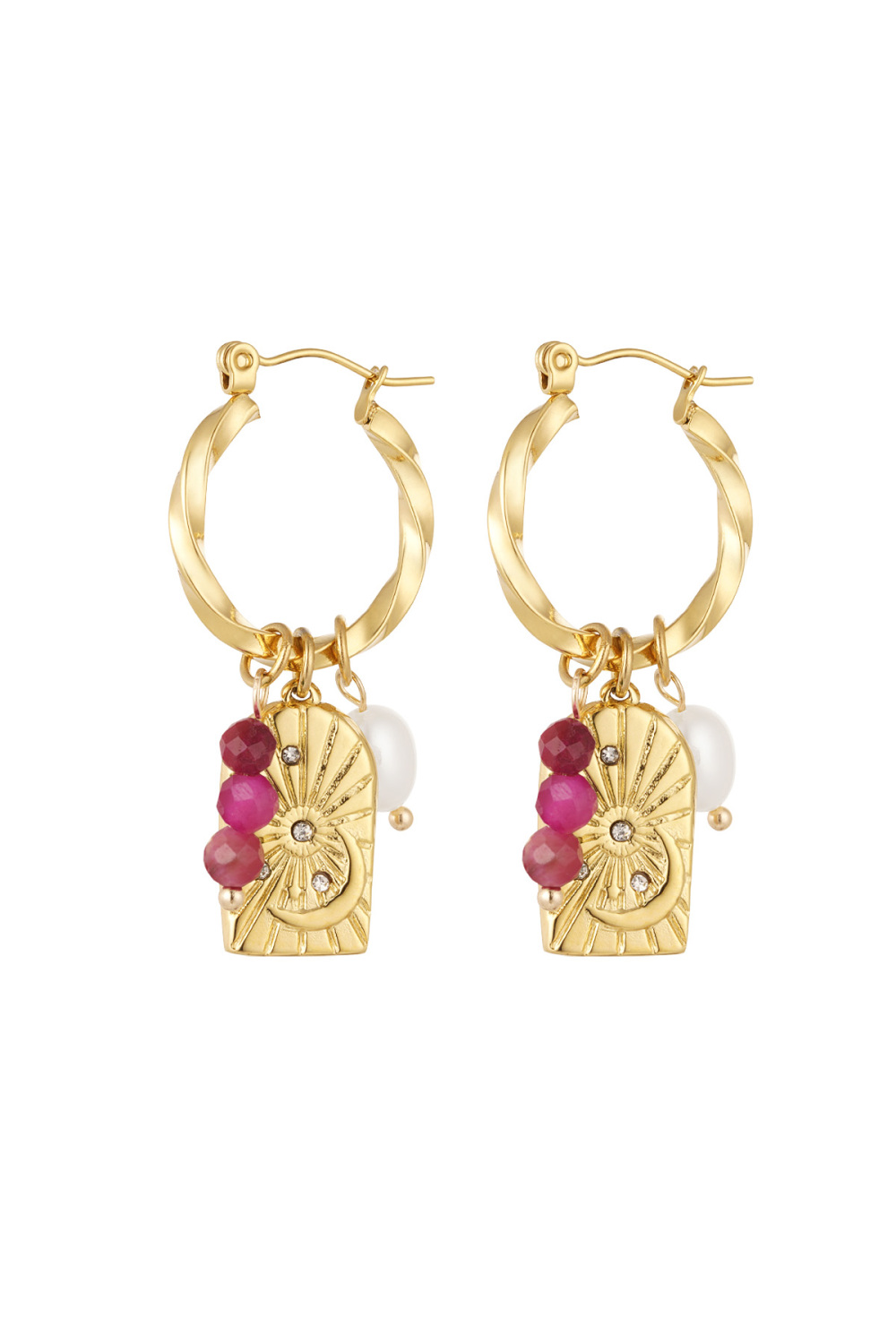 Boucles D'oreilles Charm Fête Tournée - Doré/Violet
