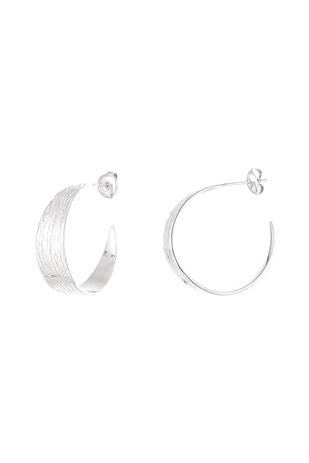 Boucles D'oreilles Demi Rondes Avec Imprimé Petit 