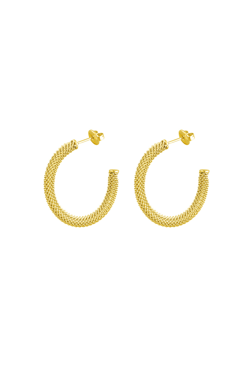 Boucles D'oreilles Imprimé Occupé Petit - Doré 