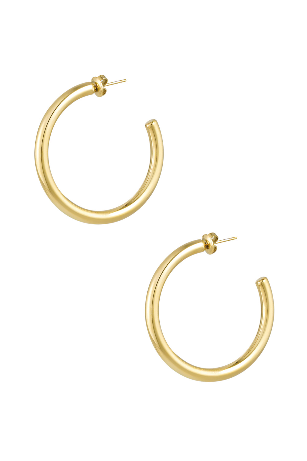 Boucles D'oreilles Épaisses Basiques - Dorées 