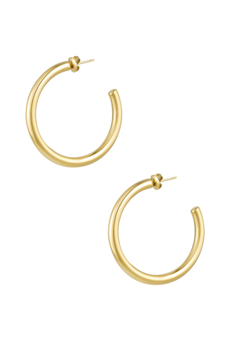 Boucles d'oreilles épaisses basiques - dorées