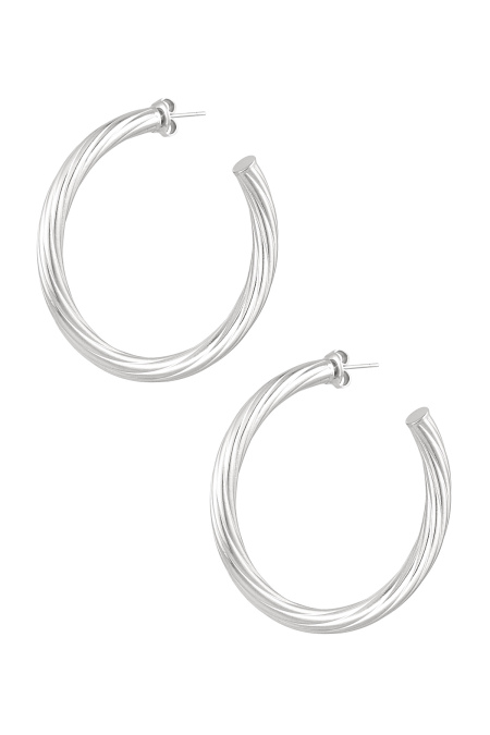 boucles d'oreilles rayures torsadées
