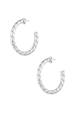 Boucles D'oreilles Torsadées Basiques - Dorées h5