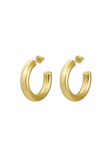 Boucles d'oreilles basic épaisses petites - dorées