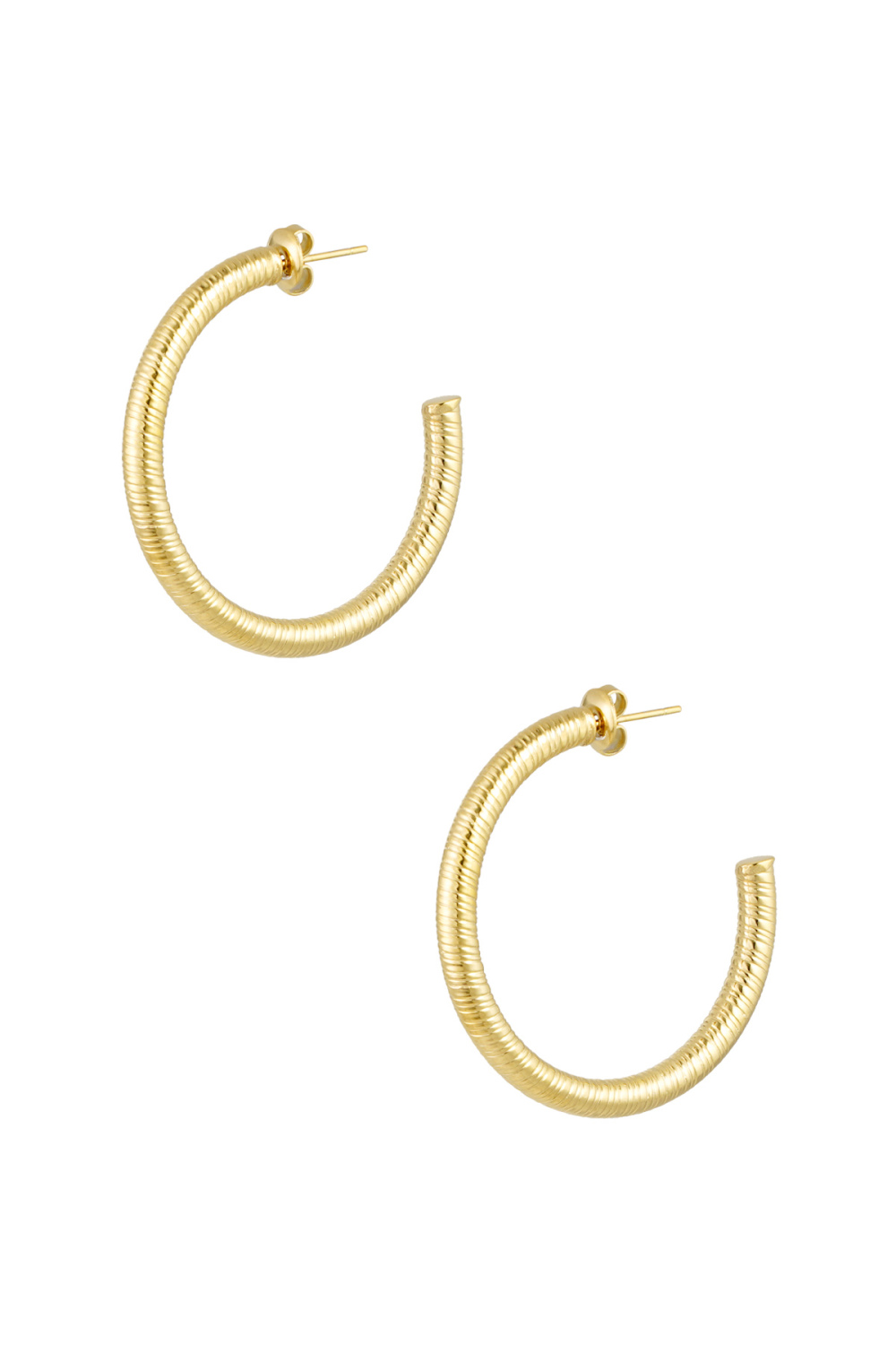 Boucles D'oreilles Imprimé Serpent Medium - Doré 