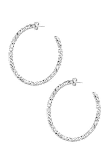 boucles d'oreilles torsadées grandes