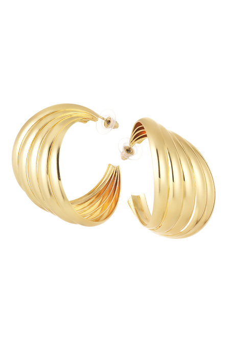boucles d'oreilles couches abstraites