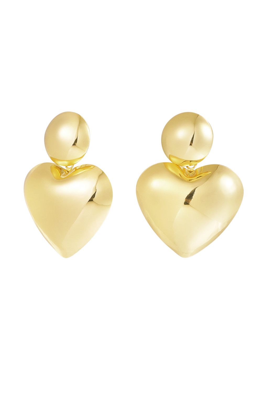 Boucles D'oreilles Coeur Dot - Doré 