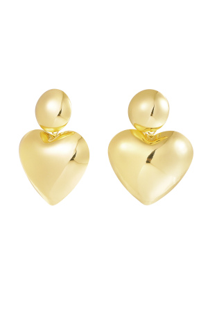 Boucles D'oreilles Coeur Dot - Doré h5 