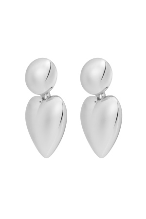 Boucles D'oreilles Coeur Avec Pois Métal - Doré h5